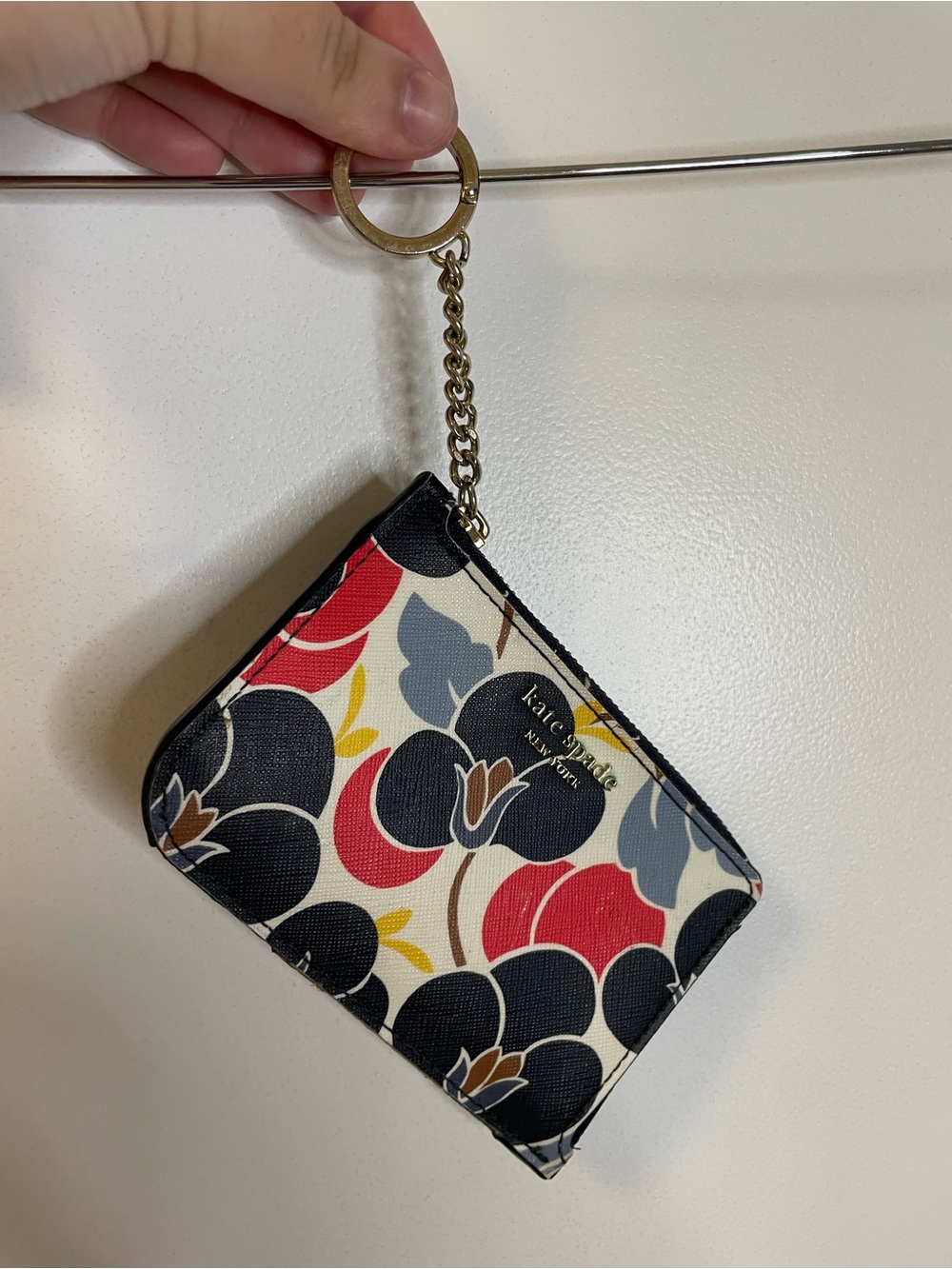 kate spade Floral Card Holder Keychain